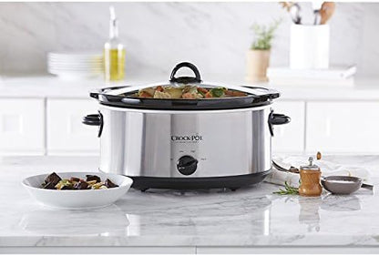 Crock-Pot 7 Quart Oval Manual Slow Cooker – Stainless Steel KPMF