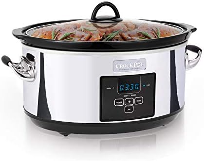 Crock-Pot 7 Quart Programmable Slow Cooker – Polished Platinum JRLL