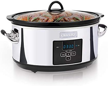 Crock-Pot 7 Quart Programmable Slow Cooker – Polished Platinum JRLL