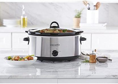 Crock-Pot 7 Quart Oval Manual Slow Cooker – Stainless Steel KPMF
