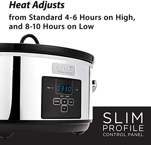 Crock-Pot 7 Quart Programmable Slow Cooker – Polished Platinum JRLL