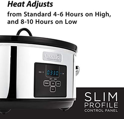 Crock-Pot 7 Quart Programmable Slow Cooker – Polished Platinum JRLL