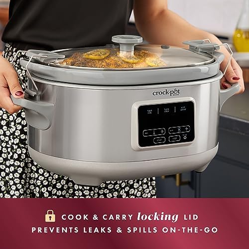Crock-Pot 7 Quart Programmable Cook & Carry Slow Cooker HI4V