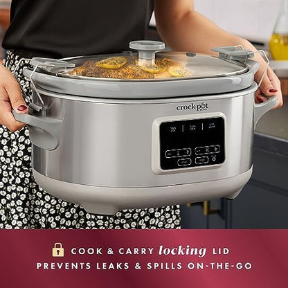 Crock-Pot 7 Quart Programmable Cook & Carry Slow Cooker HI4V