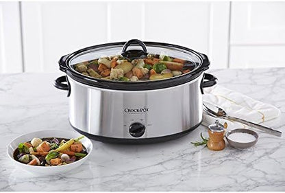 Crock-Pot 7 Quart Oval Manual Slow Cooker – Stainless Steel KPMF