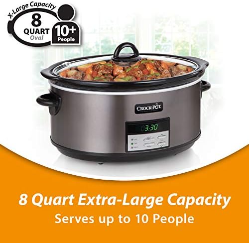 Crock-Pot 8 Quart Programmable Slow Cooker with Auto Warm 82JK