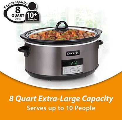 Crock-Pot 8 Quart Programmable Slow Cooker with Auto Warm 82JK