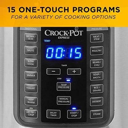 Crock-Pot Express Crisp 8 Quart 10-in-1 Pressure Cooker M36T
