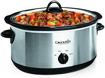 Crock-Pot 7 Quart Oval Manual Slow Cooker – Stainless Steel KPMF