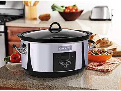 Crock-Pot 7 Quart Programmable Slow Cooker – Polished Platinum JRLL