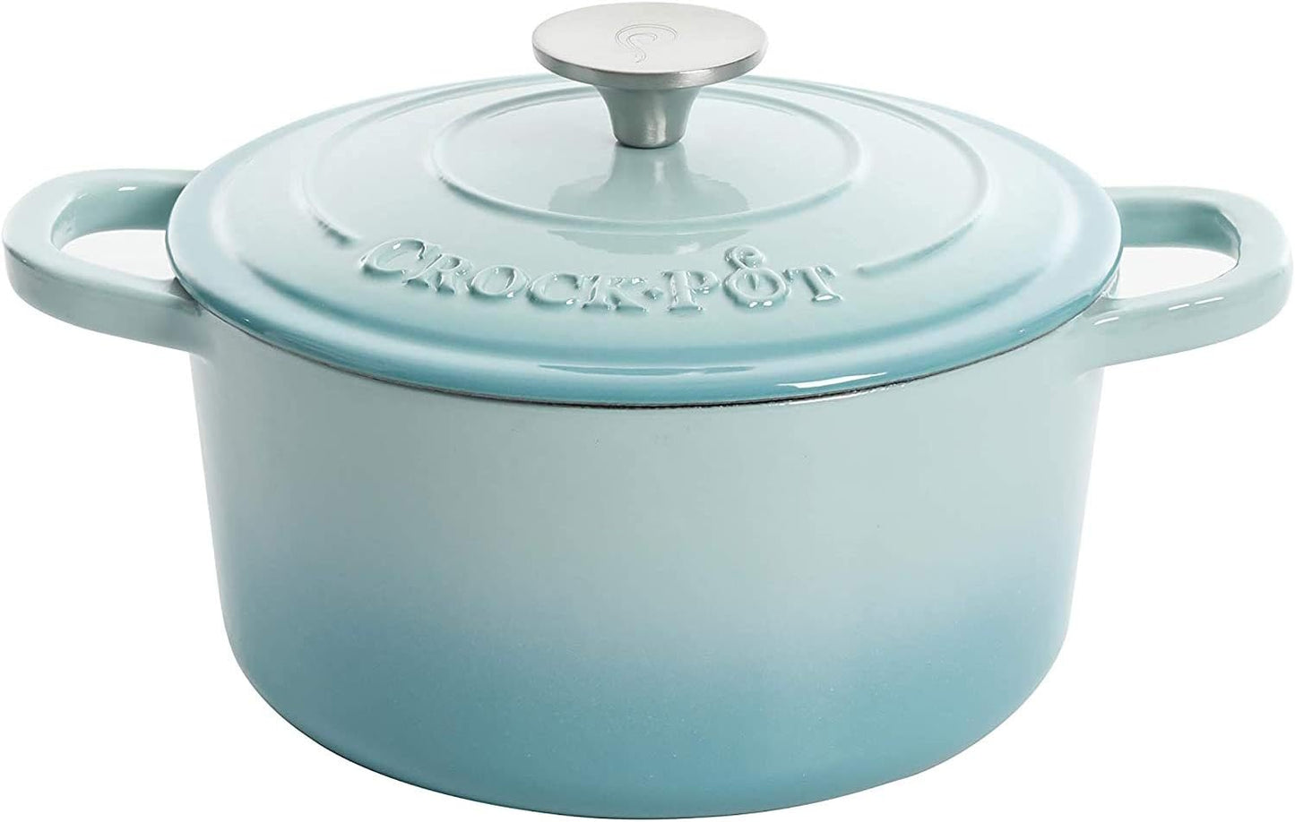 Crock-Pot 3 Quart Enameled Cast Iron Dutch Oven – Aqua QFEQ