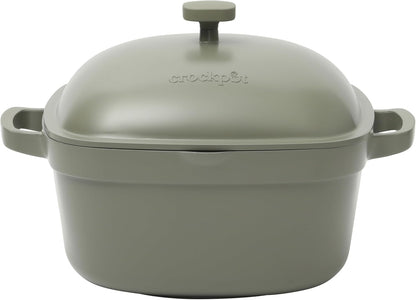 Crock-Pot 3 Quart Enameled Cast Iron Dutch Oven – Aqua QFEQ